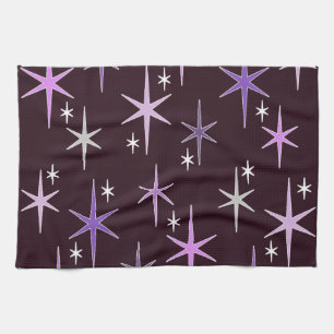 Linge De Cuisine Mi-siècle moderne Star Sky Purple