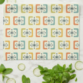 Linge De Cuisine Mi-Siècle Moderne Starburst Coques (Plié)