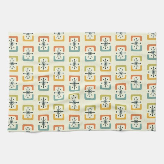 Linge De Cuisine Mi-Siècle Moderne Starburst Coques (Horizontal)