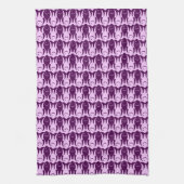 Linge De Cuisine Mi-siècle Poisson moderne, orchidée et violet (Vertical)