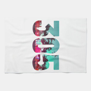 Linge De Cuisine Miami 305 Zone Code Floride Palm Trees Vintage Pri