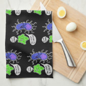 Linge De Cuisine Microbes Virales (Quart Plié)