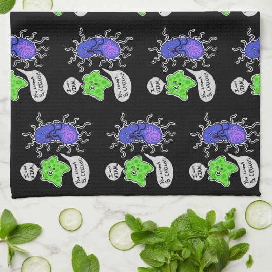 Linge De Cuisine Microbes viraux (Plié)