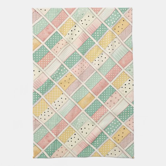 Linge De Cuisine Mid-Century Geometric Design with Dots & Lines 4 (Vertical)