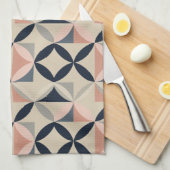 Linge De Cuisine Mid Century Modern Geometric Abstract Pattern (Quart Plié)