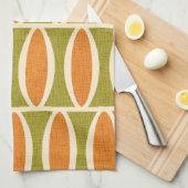 Linge De Cuisine Mid Century Modern Geometric Oval Pattern (Quart Plié)