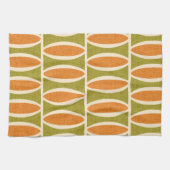 Linge De Cuisine Mid Century Modern Geometric Oval Pattern (Horizontal)