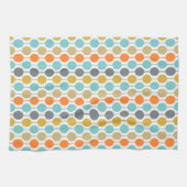 Linge De Cuisine Mid-Century Modern Retro Geometric Circles Pattern (Horizontal)