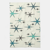 Linge De Cuisine Mid Century Modern Star Sky Turquoise (Vertical)