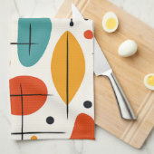 Linge De Cuisine Mid Century Modern Starburst Pattern (Quart Plié)