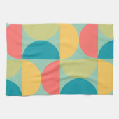 Linge De Cuisine Mid Century Moderne Bitsweet moutarde et olive (Horizontal)
