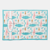 Linge De Cuisine Mid Century Pink Catamaran (Horizontal)