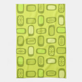 Linge De Cuisine Midcentury MCM Rounded Rectangles Chartreuse (Vertical)