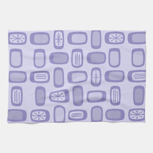Linge De Cuisine Midcentury MCM Rounded Rectangles Lavender (Horizontal)