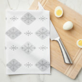 Linge De Cuisine Midcentury Starburst Diamonds Light Gray (Quart Plié)