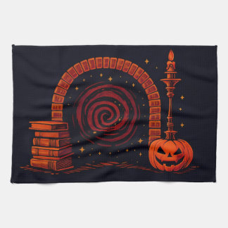 Linge De Cuisine Midnight Hearth Médiéval-Orange et noir
