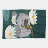 Linge De Cuisine Midnight Pond Fire Salamander (Horizontal)
