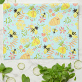 Linge De Cuisine Miel Bee Blue (Plié)