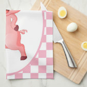 Linge De Cuisine mignon Amateurs de cochon de pays ajouter du texte (Quart Plié)