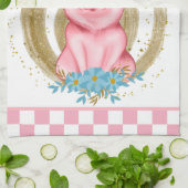 Linge De Cuisine mignon amoureux du porc ajouter du texte (Plié)