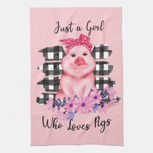 Linge De Cuisine mignon amoureux du porc art du monde (Vertical)