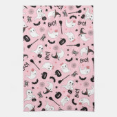 Linge De Cuisine Mignon Fantôme Spooky Ghost Halloween Fille Rose (Vertical)