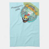 Linge De Cuisine Mignon Thanksgiving Turquie pèlerin Citrouille Pie (Vertical)