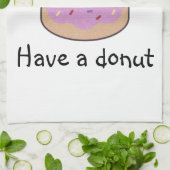 Linge De Cuisine Mignonne Avoir Une Donut (Plié)