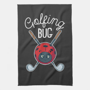 Linge De Cuisine Mignonne Bug Golfant Sports Extérieurs Golf Blague