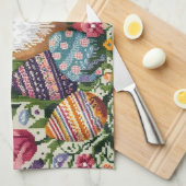 Linge De Cuisine Mignonne/Colorée Printemps/Pâques (Quart Plié)