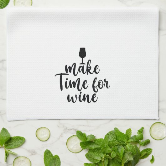 Linge De Cuisine Mignonne Faire Du Vin Pour Le Temps (Plié)