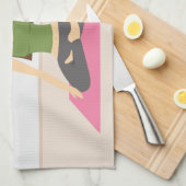 Linge De Cuisine Mignonne Fille Faisant Du Yoga Dans Une Jolie Sall (Quart Plié)