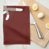 Linge De Cuisine Mignonne fille Sock Singe sur rouge (Quart Plié)