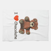 Linge De Cuisine Mignonne I Coeur (Amour) Chocolat Teddy Ours (Horizontal)