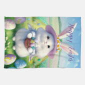 Linge De Cuisine Mignonne lapin de Pâques 01 (Horizontal)