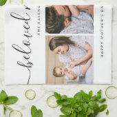 Linge De Cuisine Mignonne Mamma Maman Maman Fête des mères Collage  (Plié)