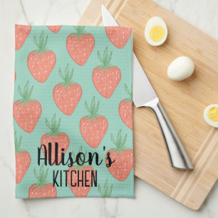 Linge De Cuisine 🍓 mignonne Motif à l'aquarelle