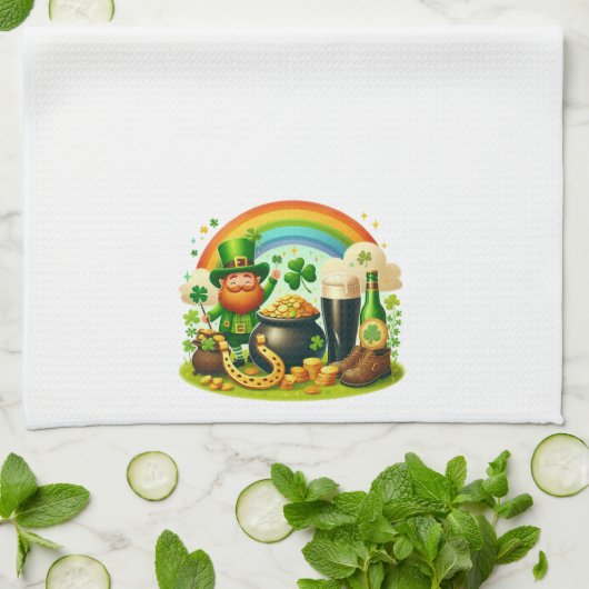 Linge De Cuisine Mignonne Saint Patrick, la Saint Patrick (Plié)