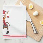 Linge De Cuisine Mignonne Whimsical Dancing Christmas Deer (Quart Plié)