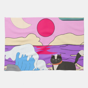 Linge De Cuisine Mikitiez miami coucher de soleil vintage