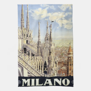 Linge De Cuisine Milano Italie Cathédrale Gothique Duomo Voyage Vin