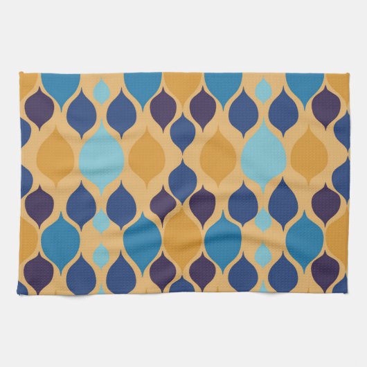 Linge De Cuisine Milieu de siècle 1960 Géométrique Jaune (Horizontal)