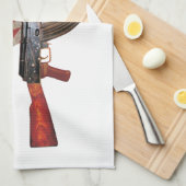 LINGE DE CUISINE MILITAIRES RARES D'ARME À FEU DE KALACHNIKOV (Quart Plié)