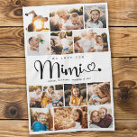 Linge De Cuisine Mimi We Lots Hearts Modern Photo Collage<br><div class="desc">On t'aime Mimi ! Cute, moderne et personnalisée famille photo collage serviette de cuisine pour montrer à grand-mère combien elle est aimée. Nous aimons cette écriture manuscrite avec des fioritures de coeur, ce qui en fait un cadeau de souvenir pour un grand-parent bien-aimé. Personnalisez avec 12 photos préférées et votre...</div>