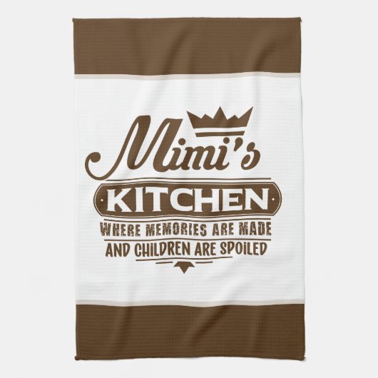 Linge De Cuisine MiMi's kitchen word art (Vertical)