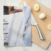 Linge De Cuisine Mince Pinscher Laisser Neige Noël (Quart Plié)