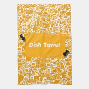 Linge De Cuisine Mini conception jaune et blanche d'or de tuile