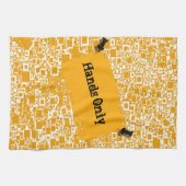 Linge De Cuisine Mini conception jaune et blanche d'or de tuile (Horizontal)