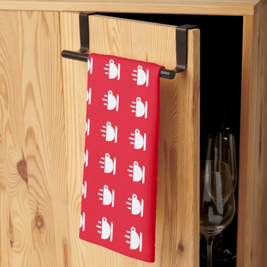 Linge De Cuisine Mini Coupe Blanche De Java Répétition (Pliage en tiers)