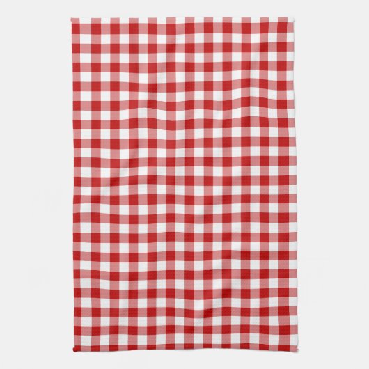 Linge De Cuisine Mini En vichy Vérifier Motif rouge blanc (Vertical)